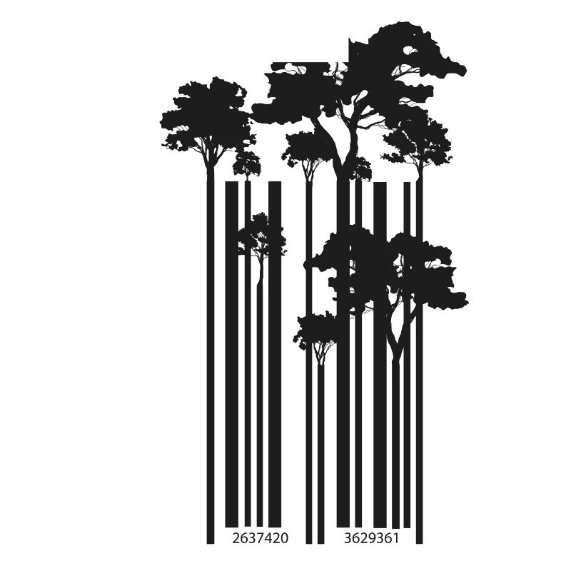 Coole Barcode Bäume Geschenk