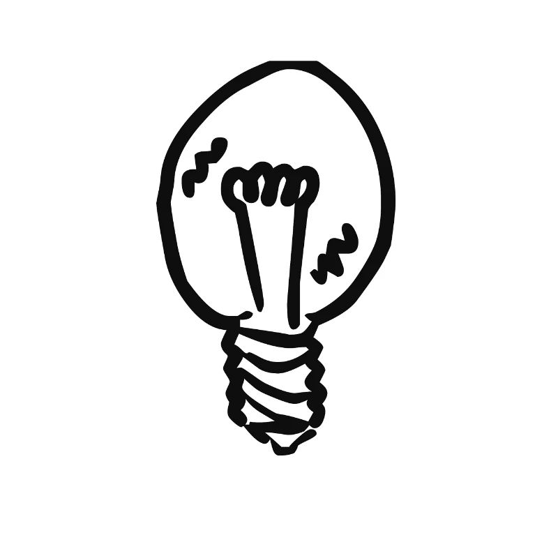 Light Bulb #IDEE (Black)