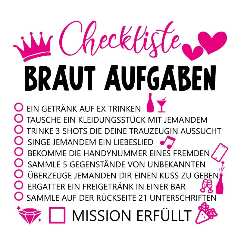 Checkliste braut aufgaben Geschenk Hochzeit Ehe