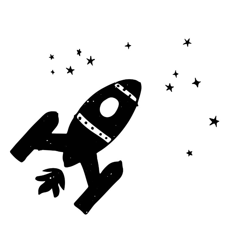 Fusée étoiles espace