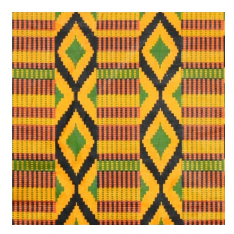 Green, yellow and black colored diamond patterns