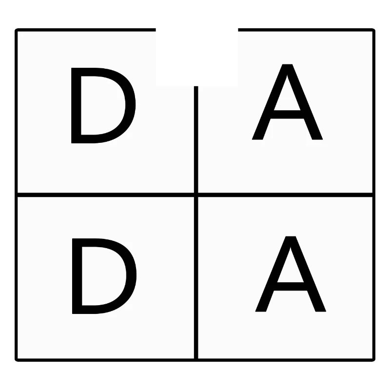 D A D A Dad Father Cute Square Box Letter Print