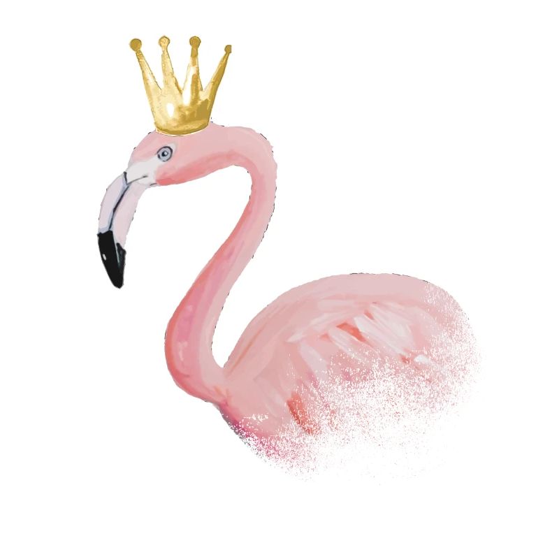 flamingo mit Krone