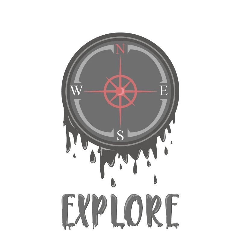Discover - North Pole - Compass - Explorer design
