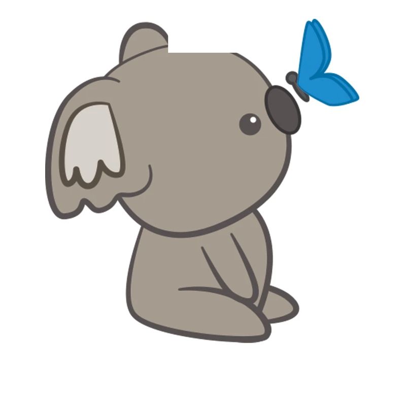 Koala - Koalas - T-shirt Koala - Papillon