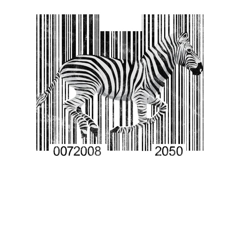 Zebra Barcode Running Graphic