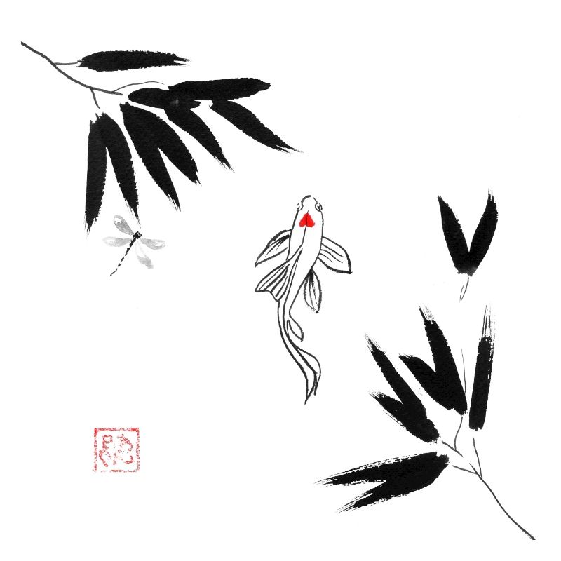 Koi im Wasser