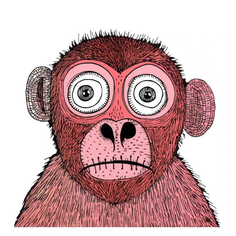 Hilarious Red Monkey Stare-Off