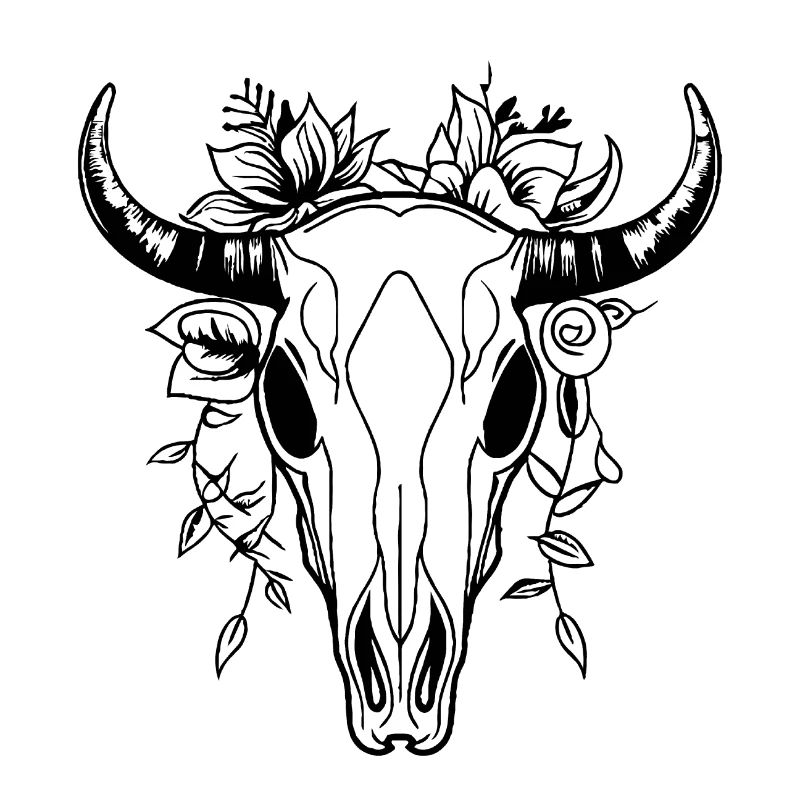 Crâne de vache Boho