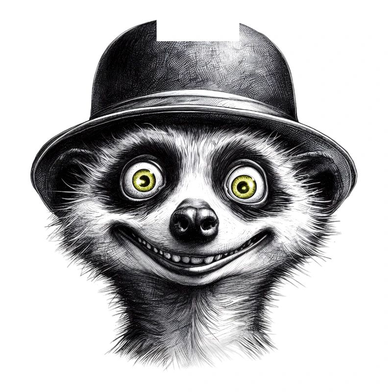 Suricate dans un chapeau