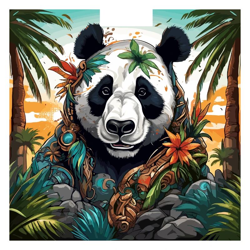 Tattoo / Tier / Kunst / cool / Comic / Panda