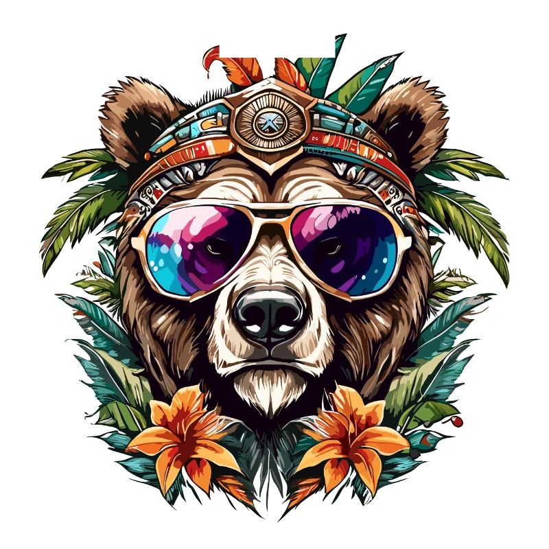 Tattoo / Tier / Kunst / cool / Comic / Bär