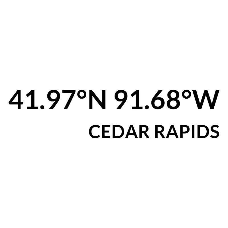 Cedar Rapids, Iowa, USA Coordinates