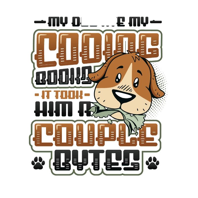 Dog Bytes Code Computer Joke Programming