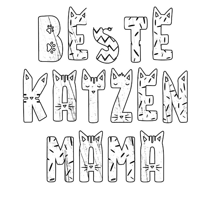 Beste Katzen Mama. Muttertag Geburtstag Katzen