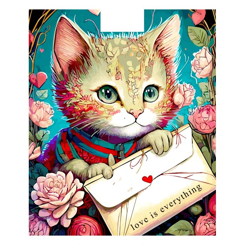 FLEURS DE LETTRE DE CHAT DE LA SAINT-VALENTIN