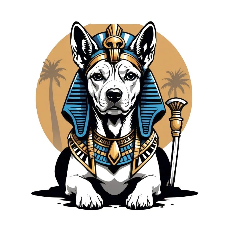 Chien Pharaon Chien Égypte Pyramide Cadeau