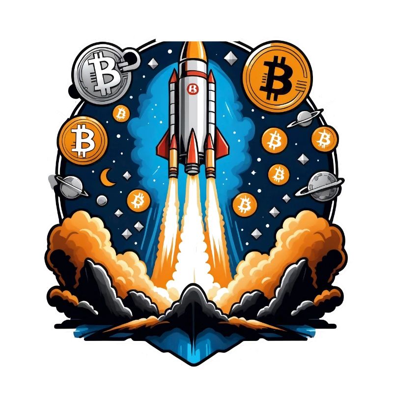 Bitcoin Krypto Crypto to the Moon Geschenk