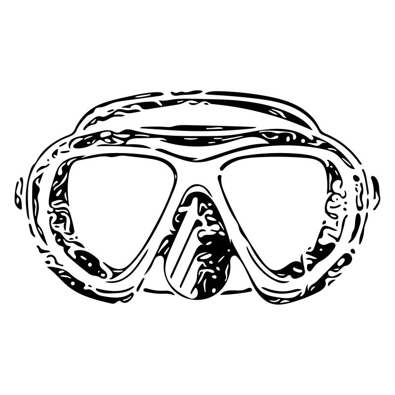 Masque de plongée vintage vector