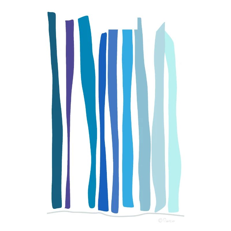 Dessin abstrait La source de la cascade