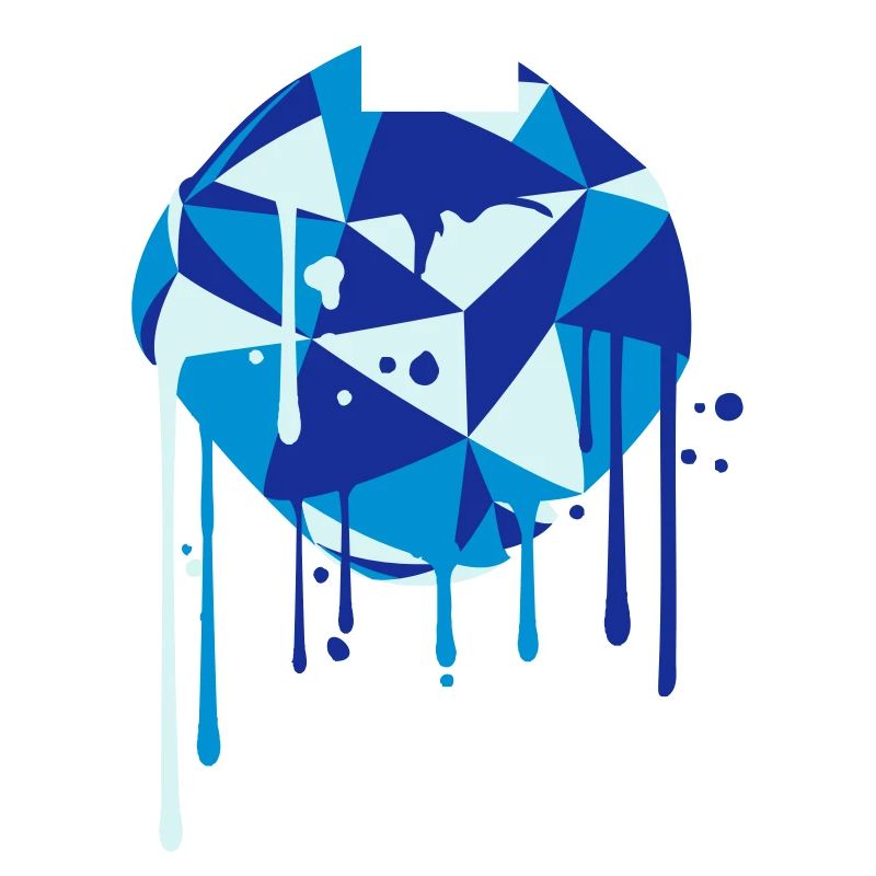 ball art spray graffiti drip round circle blue