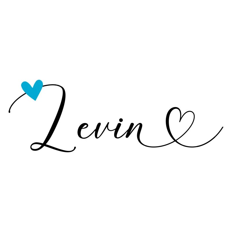 Levin Last name First name Calligraphy heart