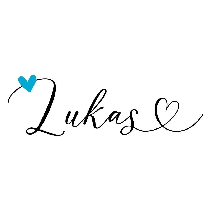 Lukas Surname First name Calligraphy Heart