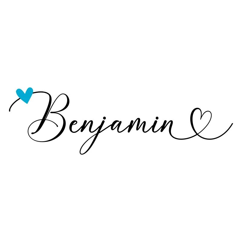 Benjamin Last name First name Calligraphy heart
