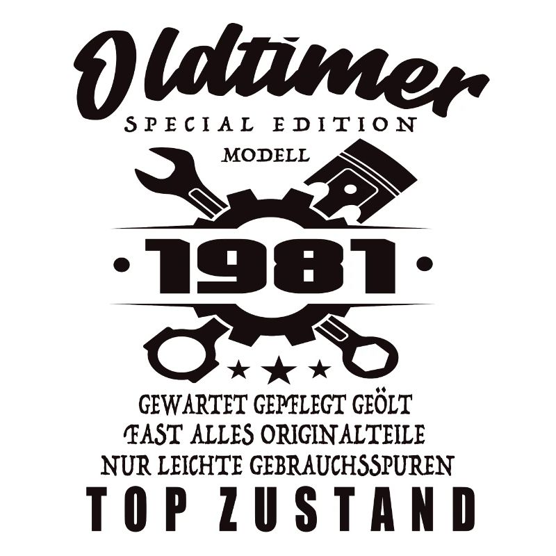 Oldtimer Special Edition Modell 1981 Geburtstag