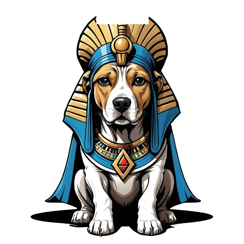 Chien Pharaon Chien Égypte Pyramide Cadeau