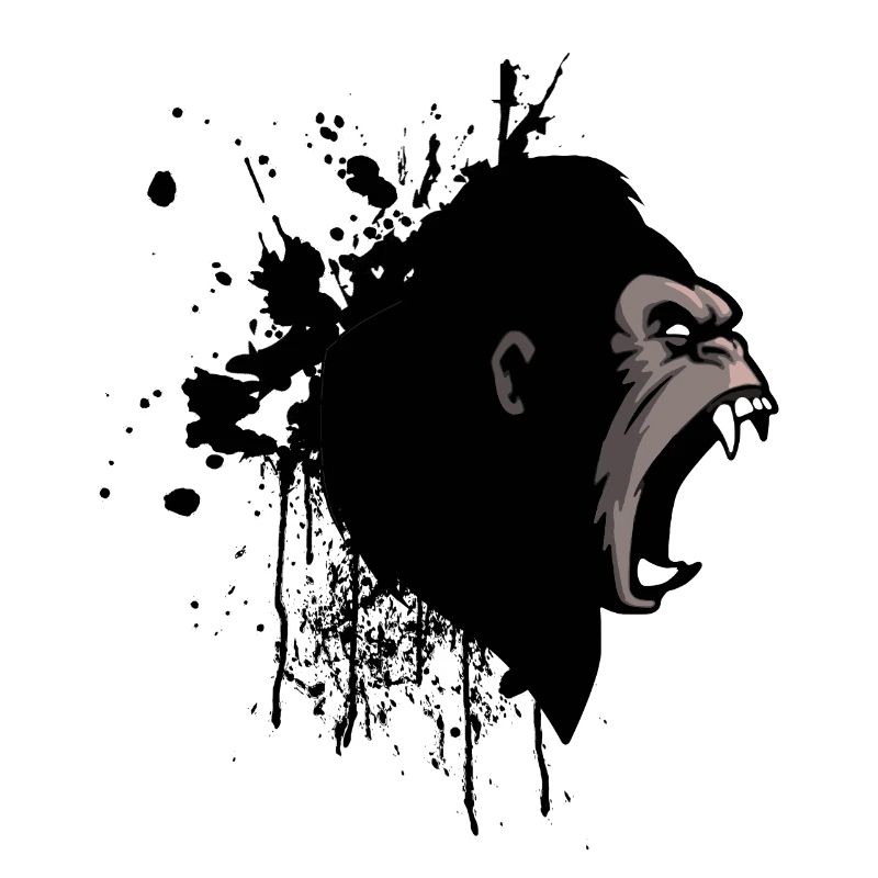 Gorilla rugit en cadeau