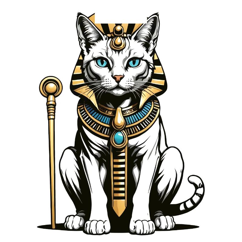 Chat Pharaon Chat Égypte Pyramide Cadeau