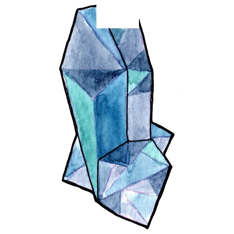 Pale blue crystal