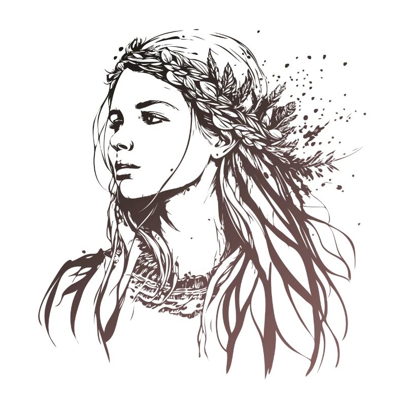 Frau Portrait Boho Style