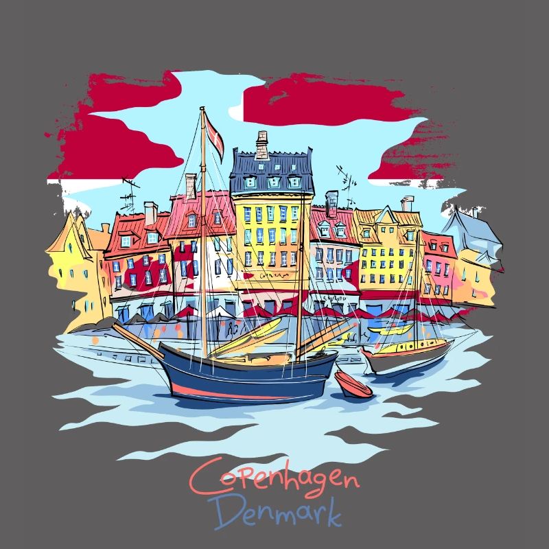 Denmark Copenhagen Danish Danmark Tshirt