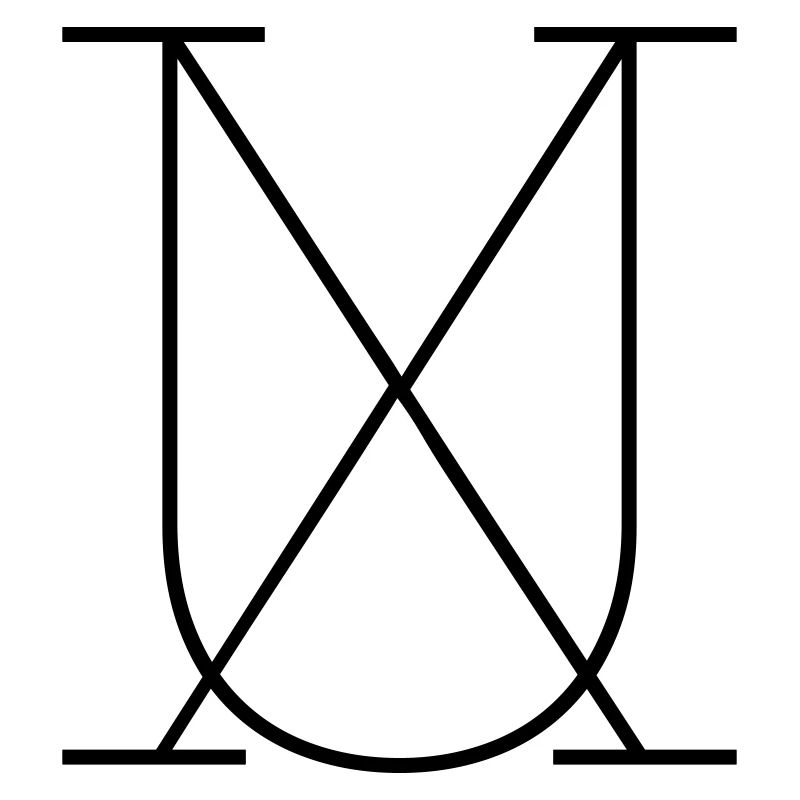 X for U Typography Sign Gift