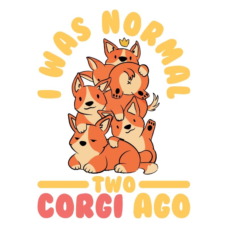 Corgi two Corgi ago- Corgi Geschenk