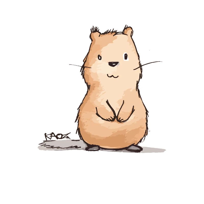 Cute chubby beaver