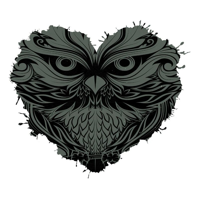 Eule "alte Eule" Eule im Herz