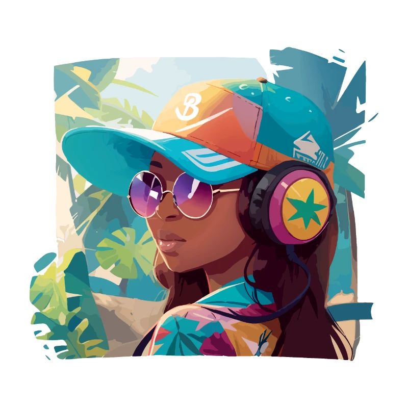 Mädchen mit Kopfhörern