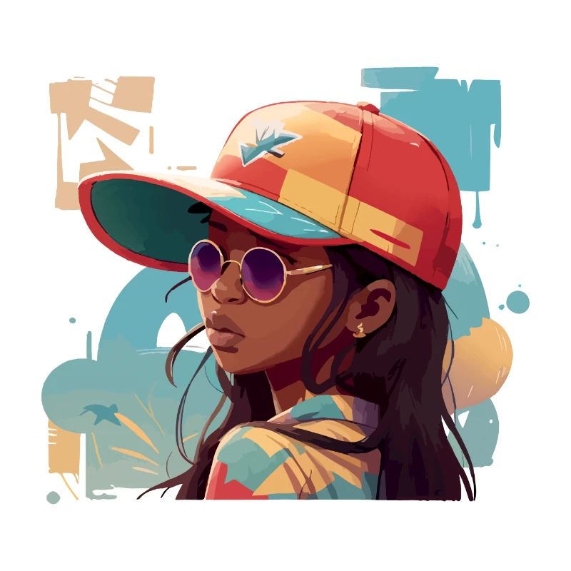 Stilvolle Frau mit Snapback-Hut