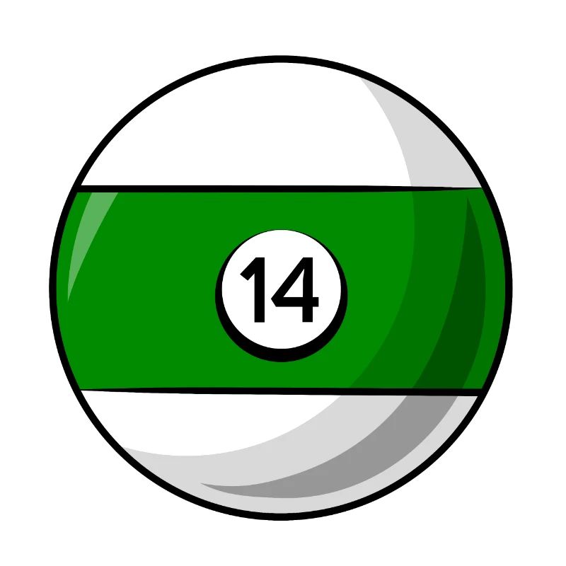 Boule de billard 14 vert Billard quatorze