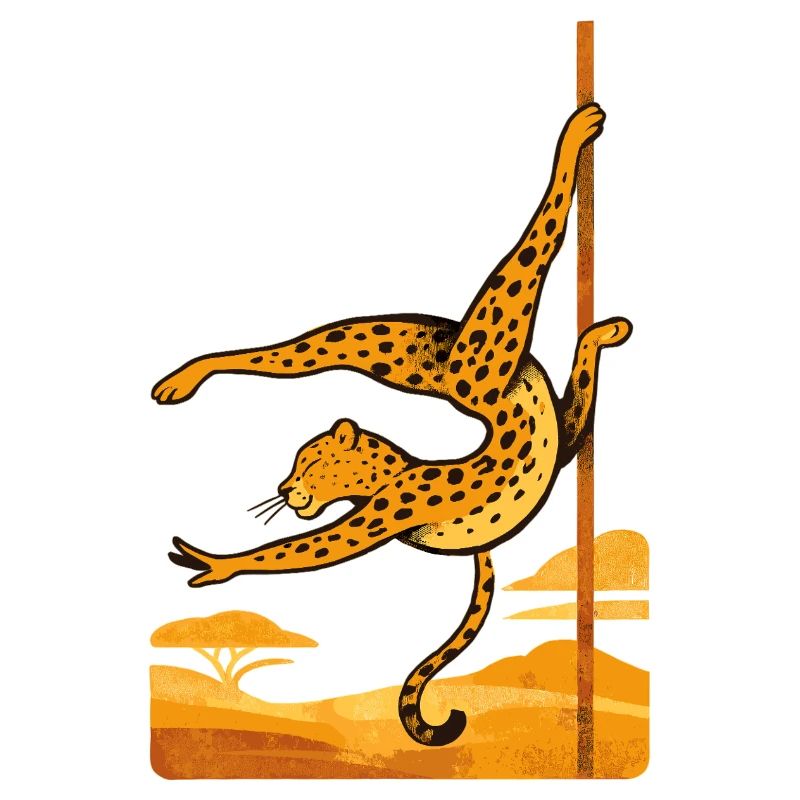 Pole Dance Leopardin Poledancerin Geschenk