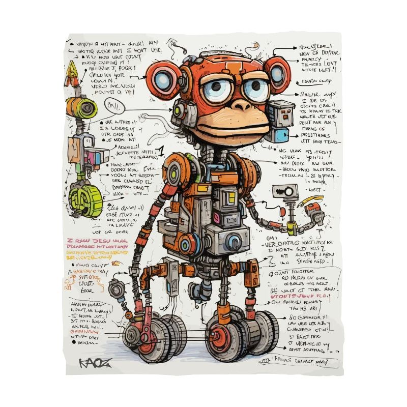 Die Struktur des Roboter-Affen