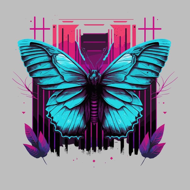 Pretty Synthwave Butterfly