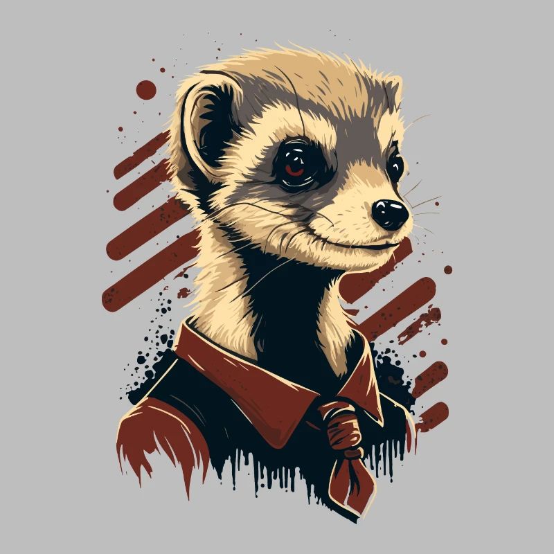 Furet avec cravate