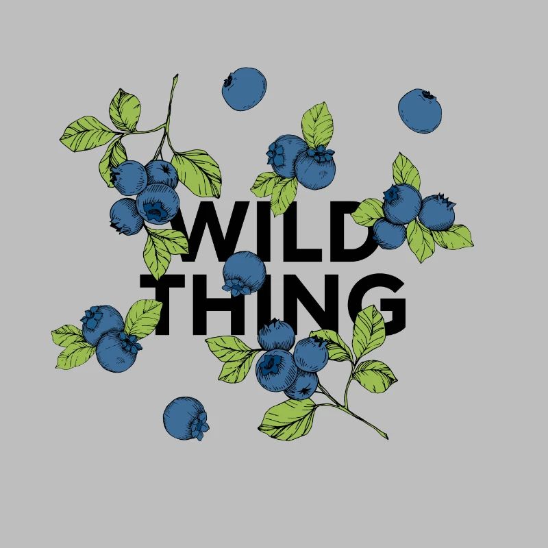 „wild thing“ Statement: Collage mit Blaubeeren