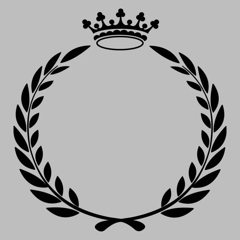 Couronne de laurier avec couronne