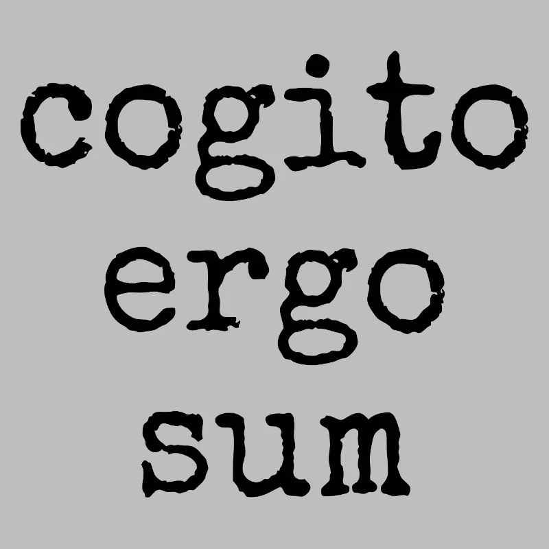 cogito ergo sum - I think therefore I am - saying