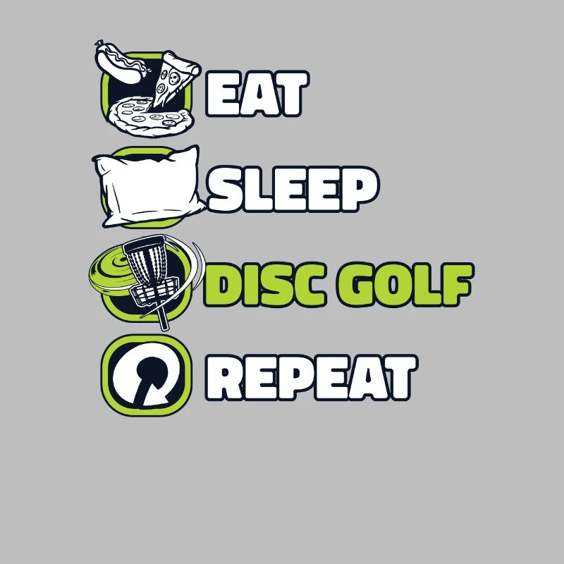 Eat Sleep Disc Golf Repeat Basket Disc Disc